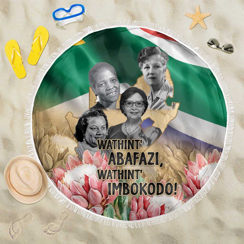South African Women Mobilisation Beach Blanket Wathint Abafazi Wathint Imbokodo - Wonder Print Shop