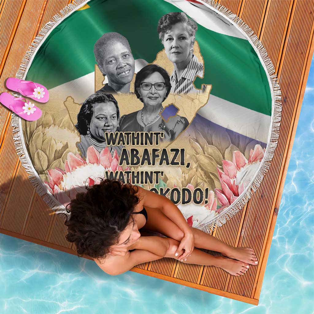 South African Women Mobilisation Beach Blanket Wathint Abafazi Wathint Imbokodo - Wonder Print Shop