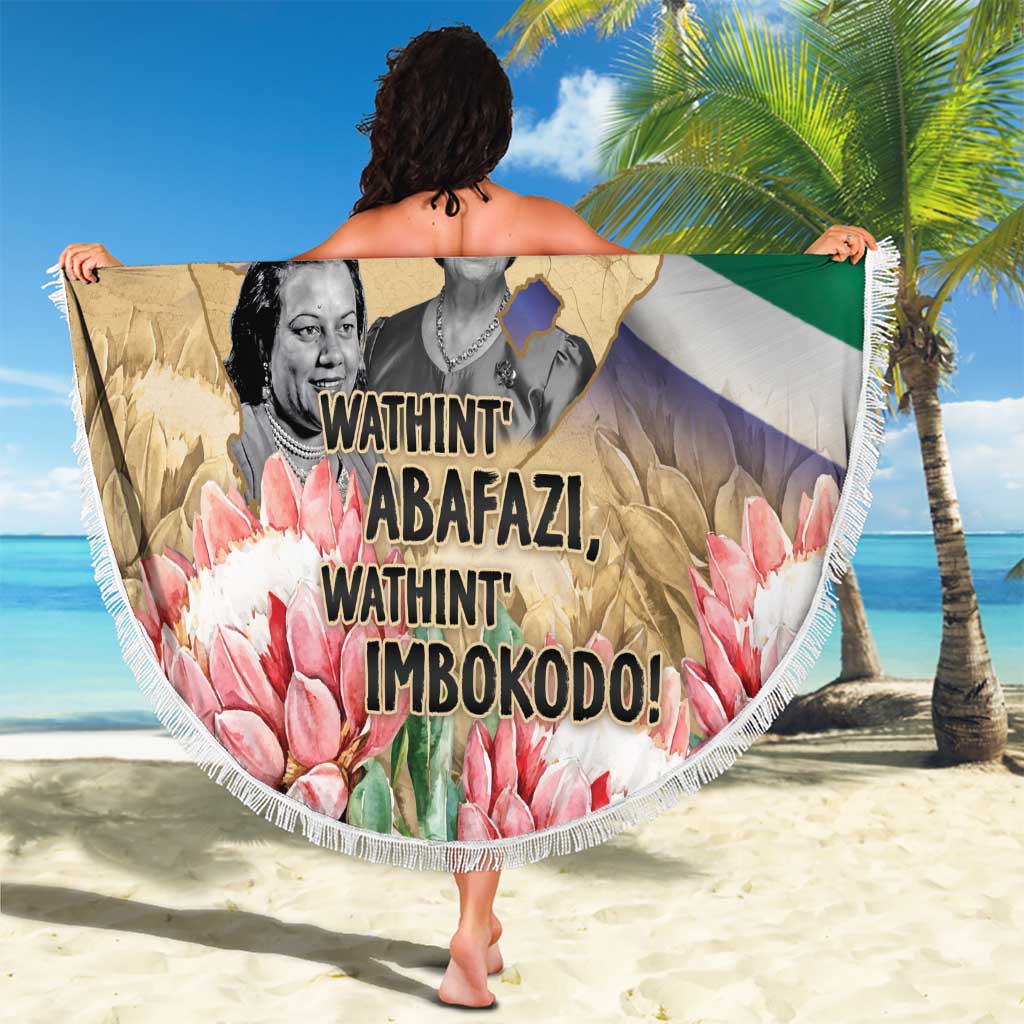 South African Women Mobilisation Beach Blanket Wathint Abafazi Wathint Imbokodo - Wonder Print Shop