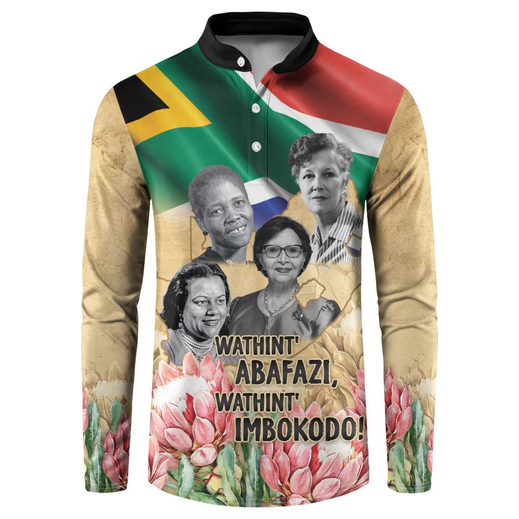 South African Women Mobilisation Button Sweatshirt Wathint Abafazi Wathint Imbokodo - Wonder Print Shop
