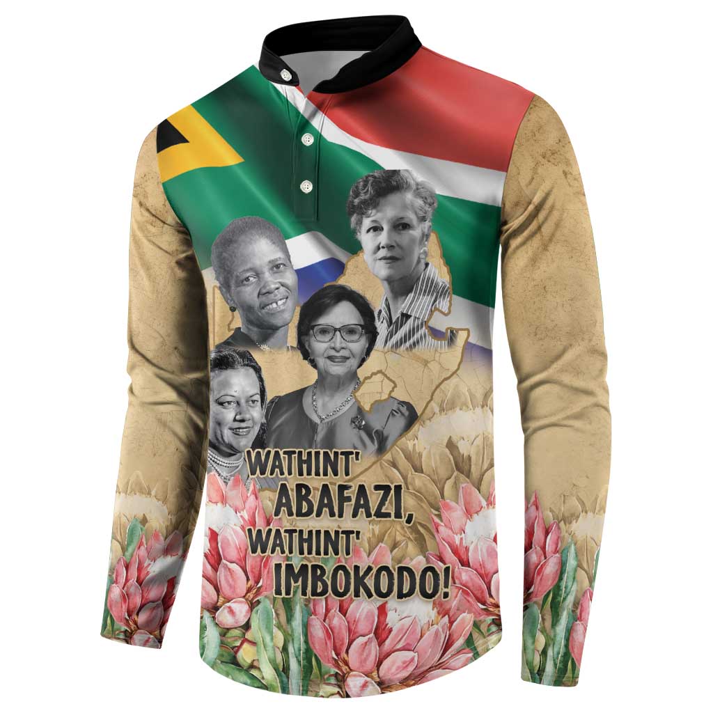 South African Women Mobilisation Button Sweatshirt Wathint Abafazi Wathint Imbokodo - Wonder Print Shop