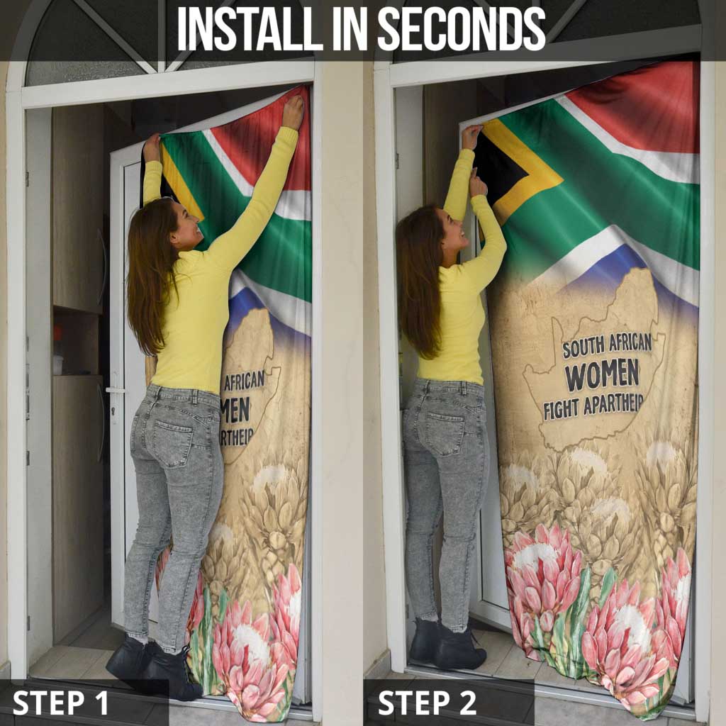 South African Women Mobilisation Door Cover Wathint Abafazi Wathint Imbokodo - Wonder Print Shop