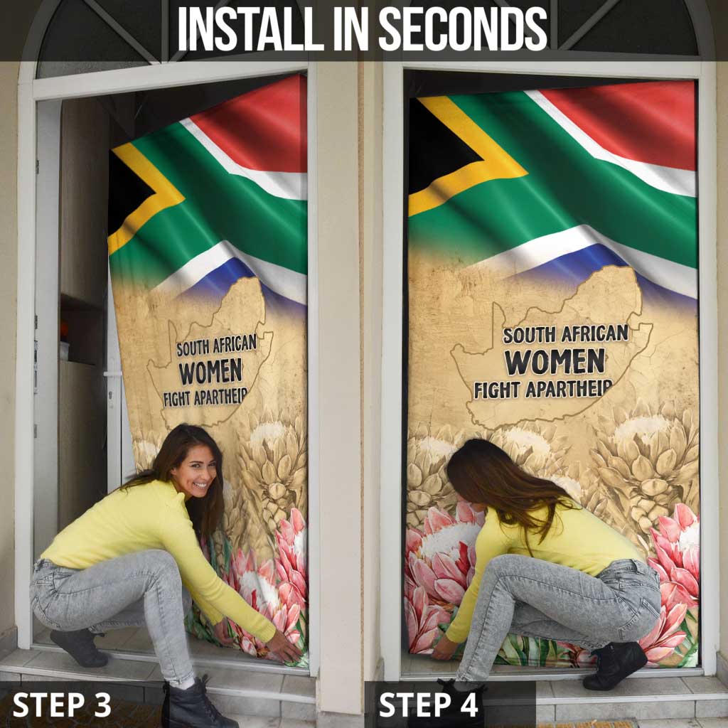 South African Women Mobilisation Door Cover Wathint Abafazi Wathint Imbokodo - Wonder Print Shop