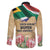 South African Women Mobilisation Family Matching Off The Shoulder Long Sleeve Dress and Hawaiian Shirt Wathint Abafazi Wathint Imbokodo - Wonder Print Shop