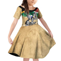 South African Women Mobilisation Family Matching Off Shoulder Short Dress and Hawaiian Shirt Wathint Abafazi Wathint Imbokodo - Wonder Print Shop