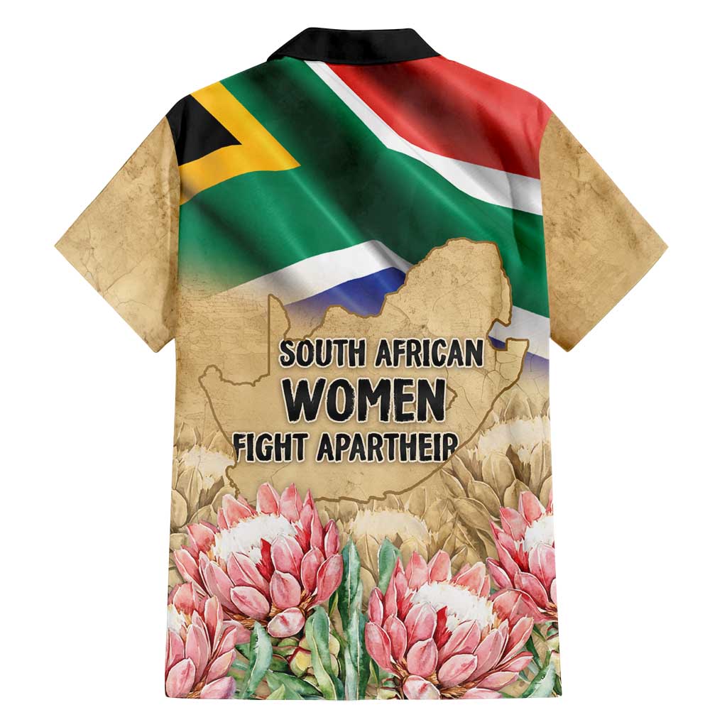 South African Women Mobilisation Family Matching Off Shoulder Short Dress and Hawaiian Shirt Wathint Abafazi Wathint Imbokodo - Wonder Print Shop