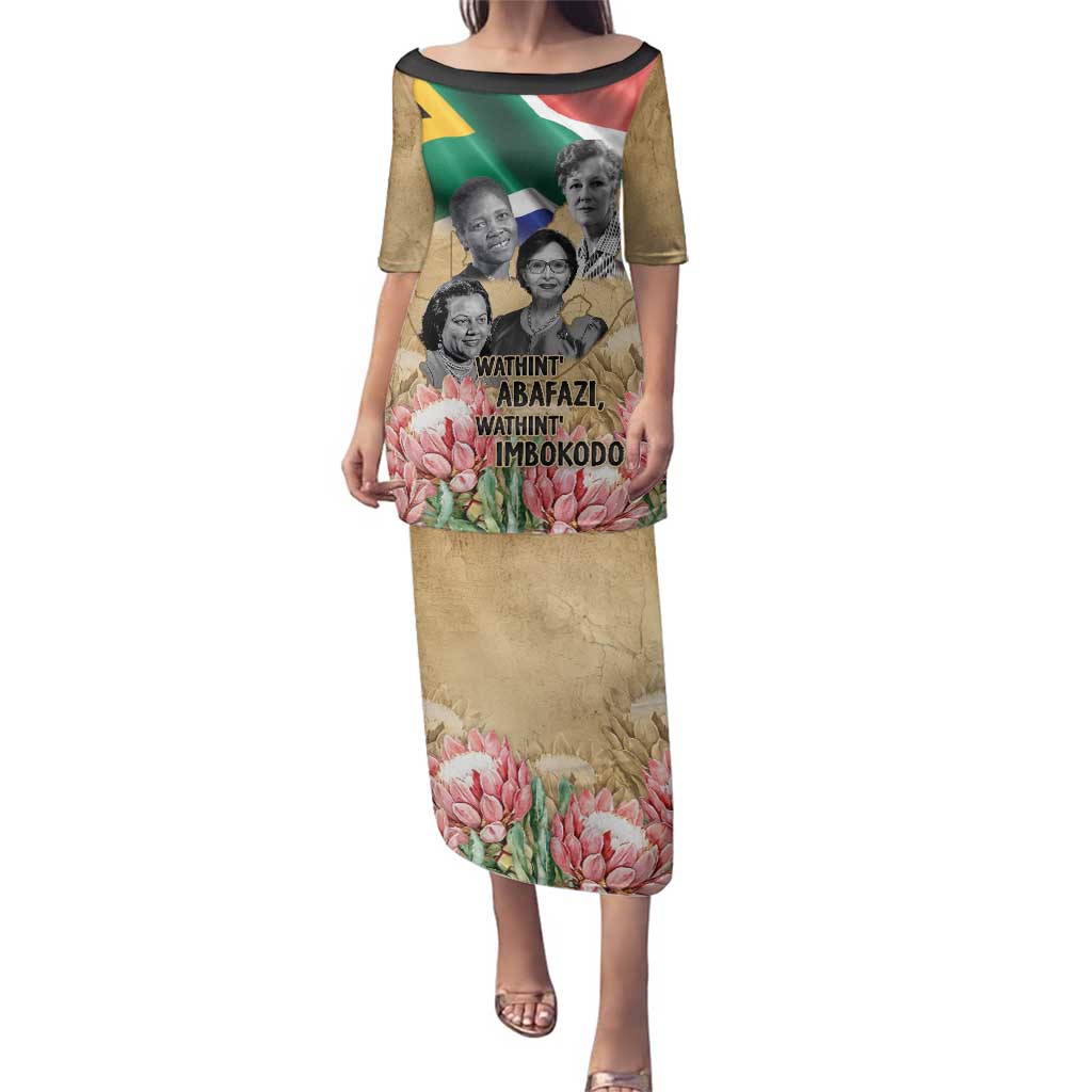 South African Women Mobilisation Family Matching Puletasi and Hawaiian Shirt Wathint Abafazi Wathint Imbokodo - Wonder Print Shop