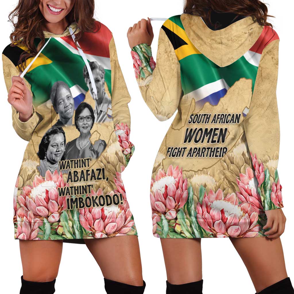 South African Women Mobilisation Hoodie Dress Wathint Abafazi Wathint Imbokodo - Wonder Print Shop