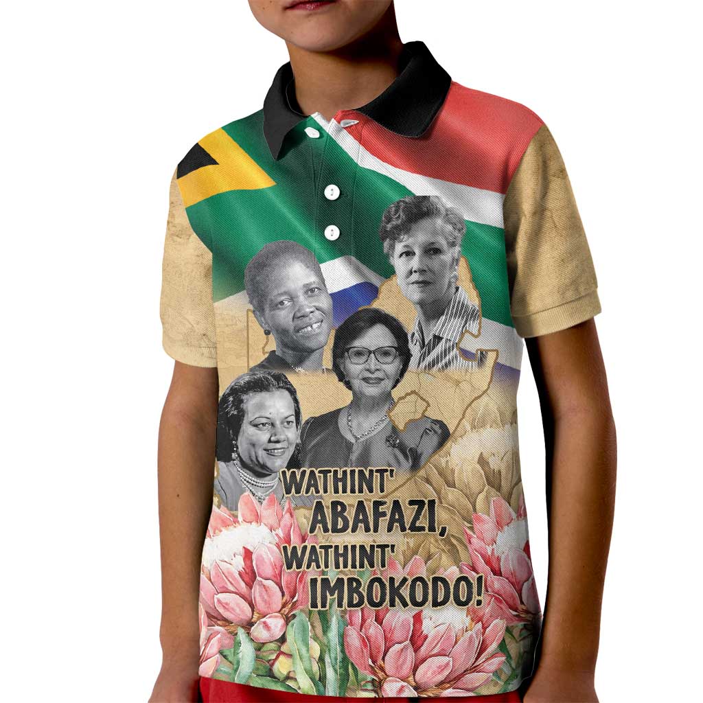South African Women Mobilisation Kid Polo Shirt Wathint Abafazi Wathint Imbokodo - Wonder Print Shop