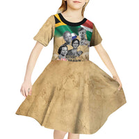 South African Women Mobilisation Kid Short Sleeve Dress Wathint Abafazi Wathint Imbokodo - Wonder Print Shop