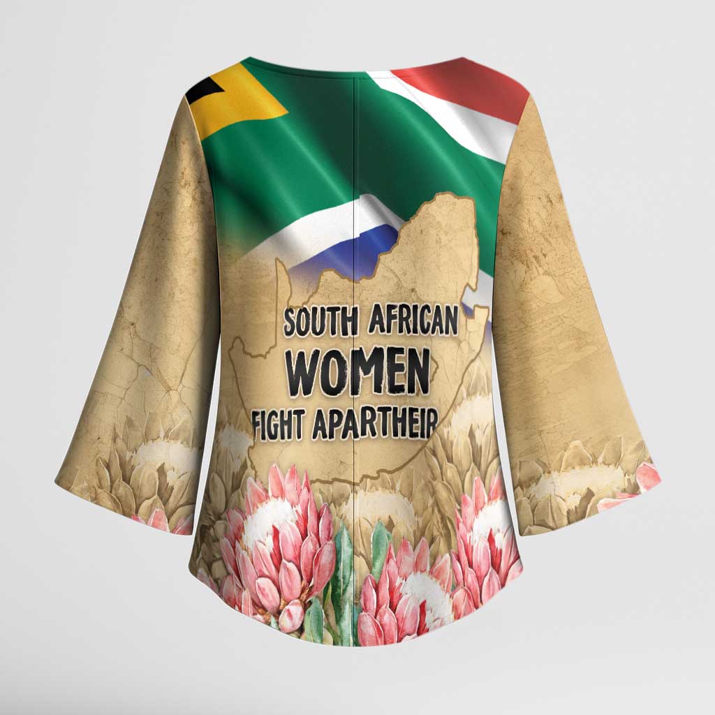 South African Women Mobilisation Kimono Sleeve Blouse Wathint Abafazi Wathint Imbokodo - Wonder Print Shop