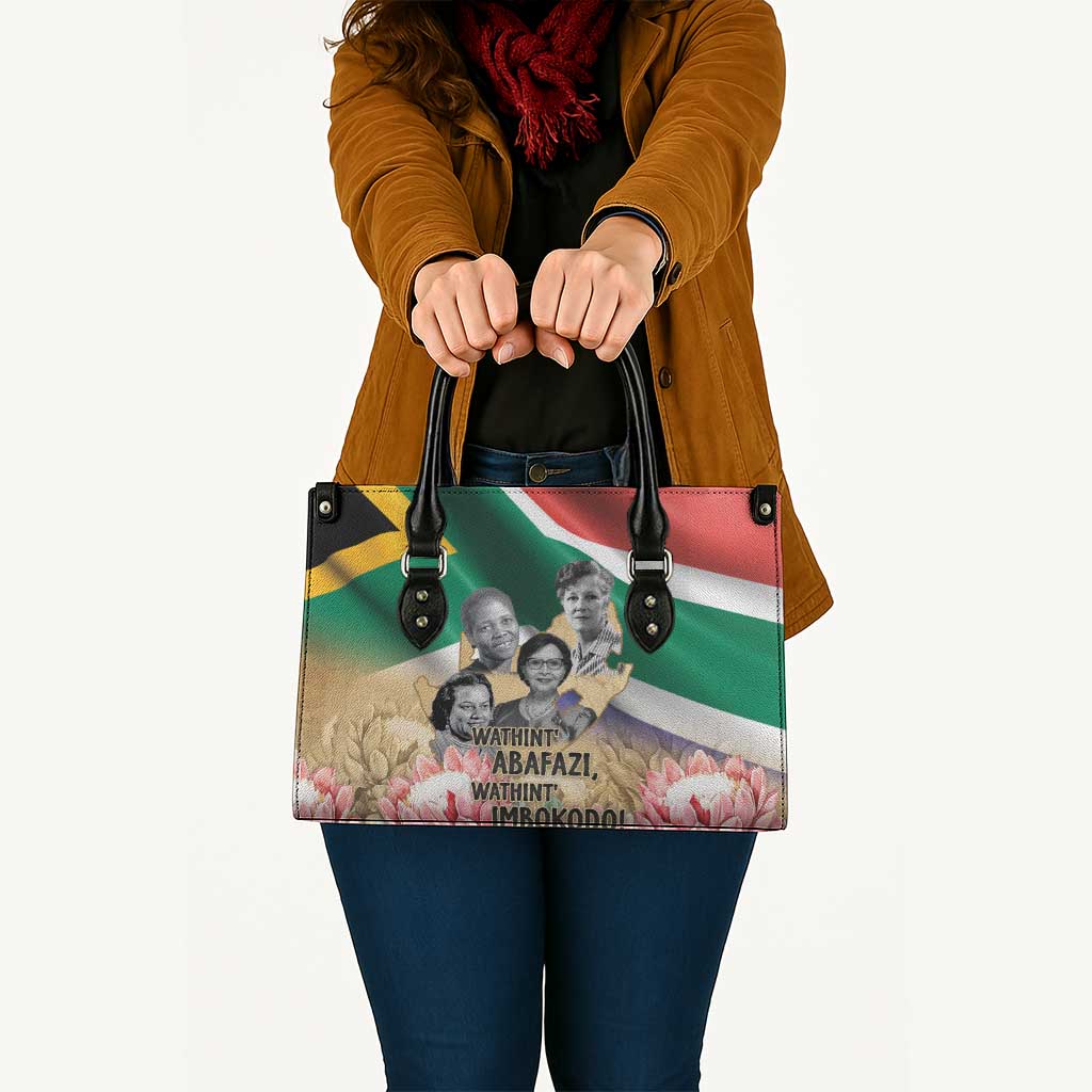 South African Women Mobilisation Leather Bag Wathint Abafazi Wathint Imbokodo - Wonder Print Shop