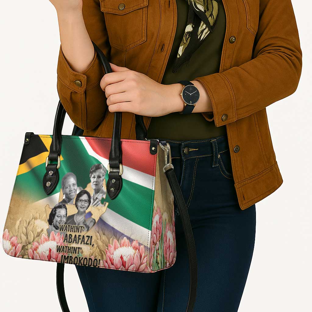 South African Women Mobilisation Leather Bag Wathint Abafazi Wathint Imbokodo - Wonder Print Shop