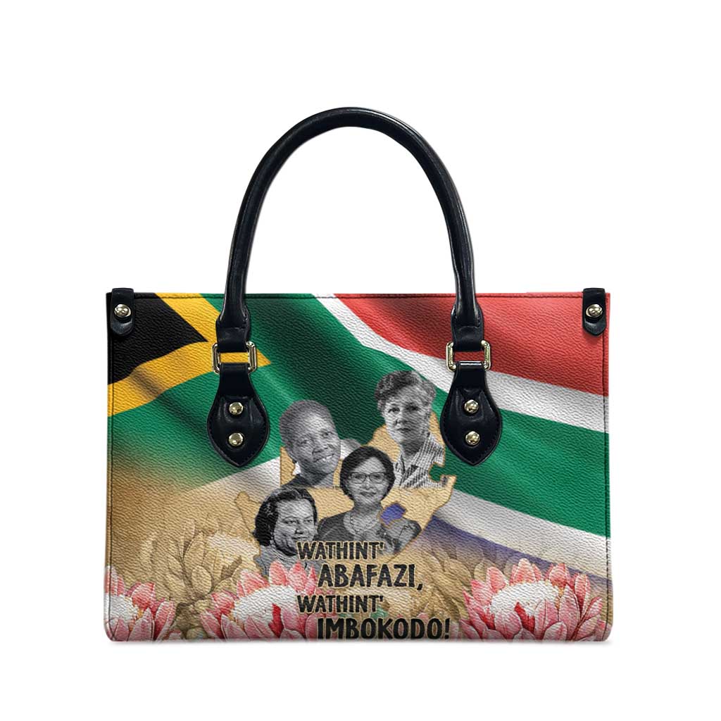 South African Women Mobilisation Leather Bag Wathint Abafazi Wathint Imbokodo - Wonder Print Shop