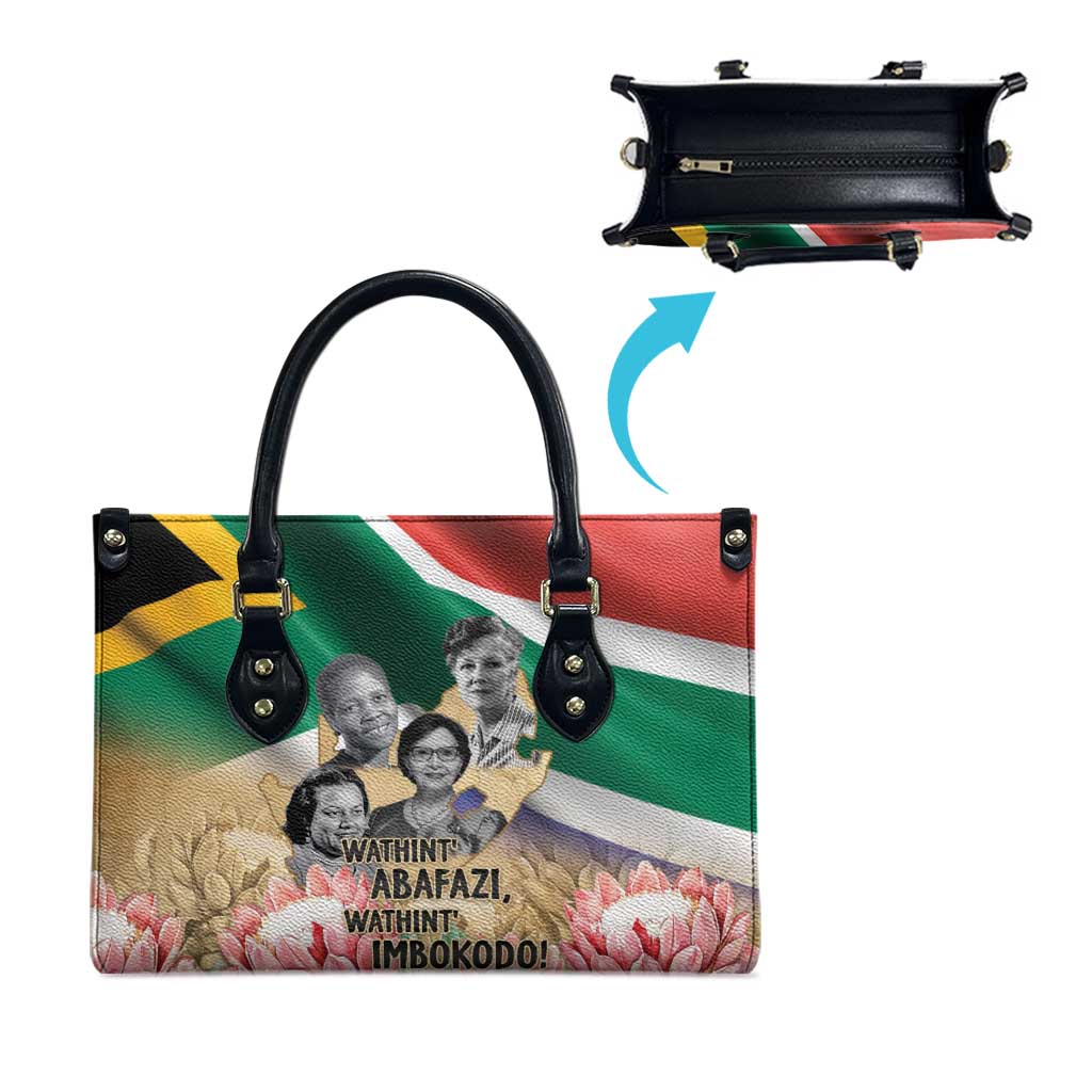 South African Women Mobilisation Leather Bag Wathint Abafazi Wathint Imbokodo - Wonder Print Shop