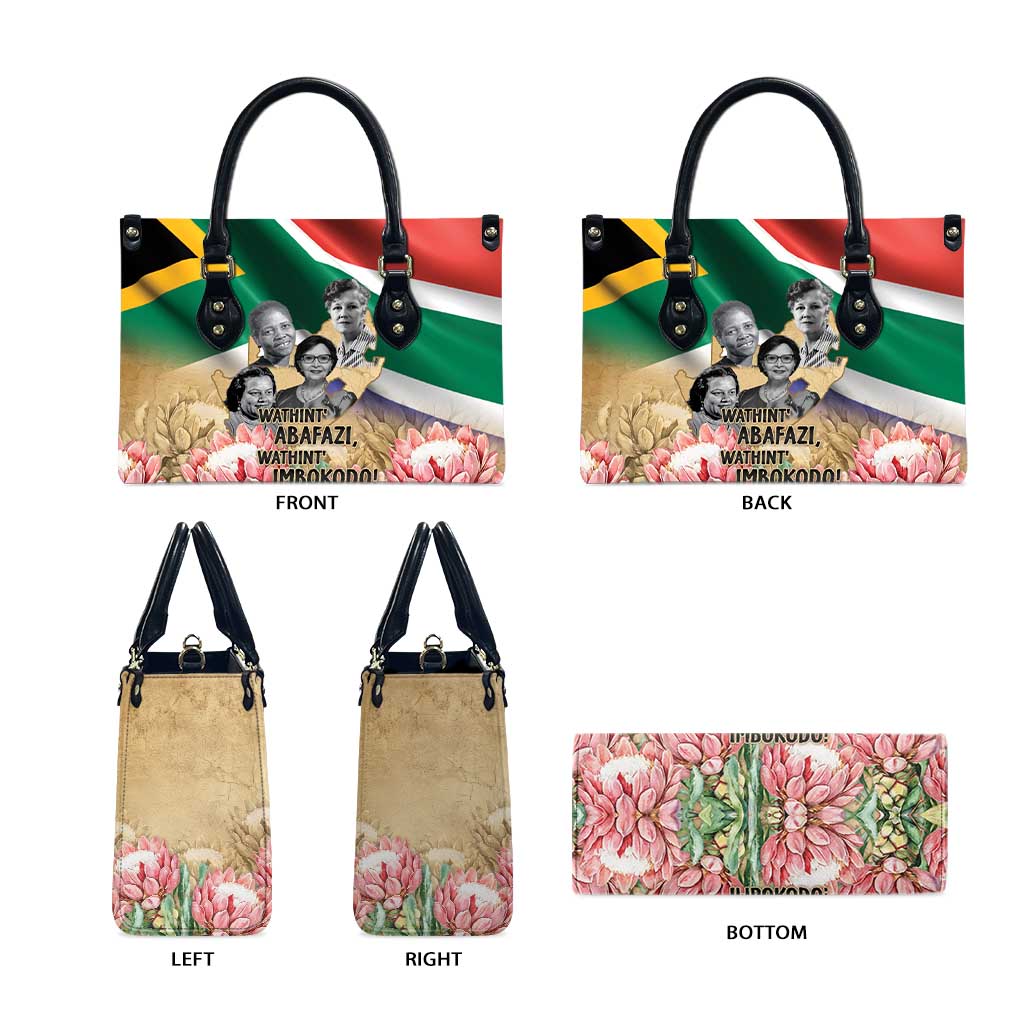 South African Women Mobilisation Leather Bag Wathint Abafazi Wathint Imbokodo - Wonder Print Shop