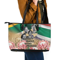 South African Women Mobilisation Leather Tote Bag Wathint Abafazi Wathint Imbokodo - Wonder Print Shop