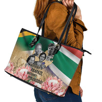 South African Women Mobilisation Leather Tote Bag Wathint Abafazi Wathint Imbokodo - Wonder Print Shop