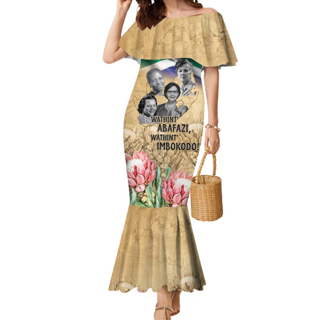 South African Women Mobilisation Mermaid Dress Wathint Abafazi Wathint Imbokodo - Wonder Print Shop