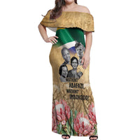 South African Women Mobilisation Off Shoulder Maxi Dress Wathint Abafazi Wathint Imbokodo - Wonder Print Shop