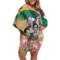South African Women Mobilisation Off Shoulder Short Dress Wathint Abafazi Wathint Imbokodo - Wonder Print Shop