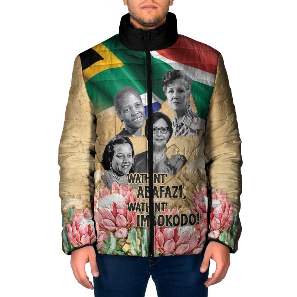 South African Women Mobilisation Padded Jacket Wathint Abafazi Wathint Imbokodo - Wonder Print Shop