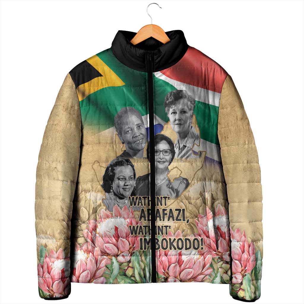 South African Women Mobilisation Padded Jacket Wathint Abafazi Wathint Imbokodo - Wonder Print Shop