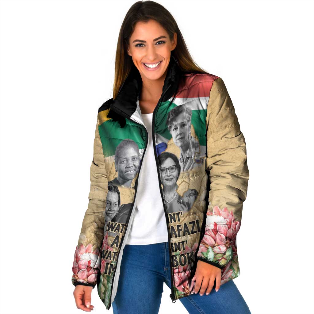 South African Women Mobilisation Padded Jacket Wathint Abafazi Wathint Imbokodo - Wonder Print Shop