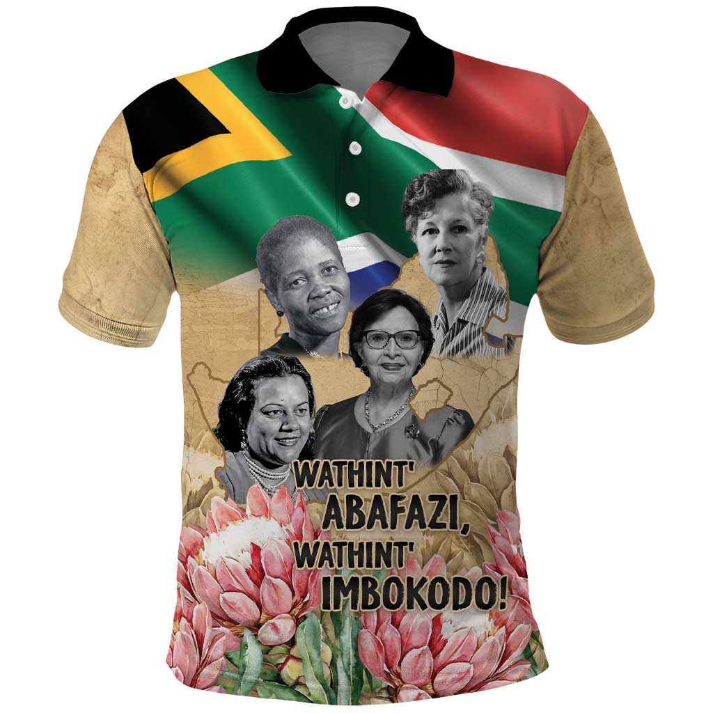 South African Women Mobilisation Polo Shirt Wathint Abafazi Wathint Imbokodo - Wonder Print Shop