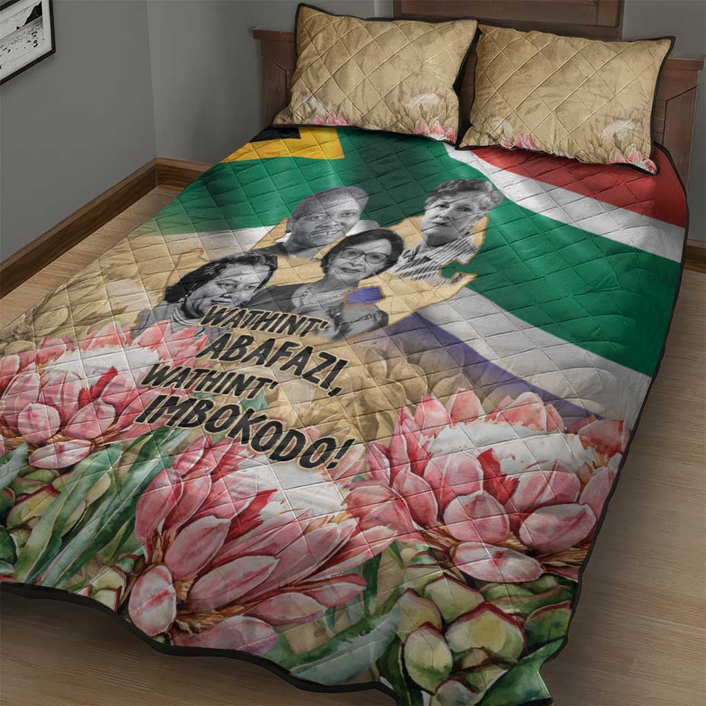 South African Women Mobilisation Quilt Bed Set Wathint Abafazi Wathint Imbokodo - Wonder Print Shop
