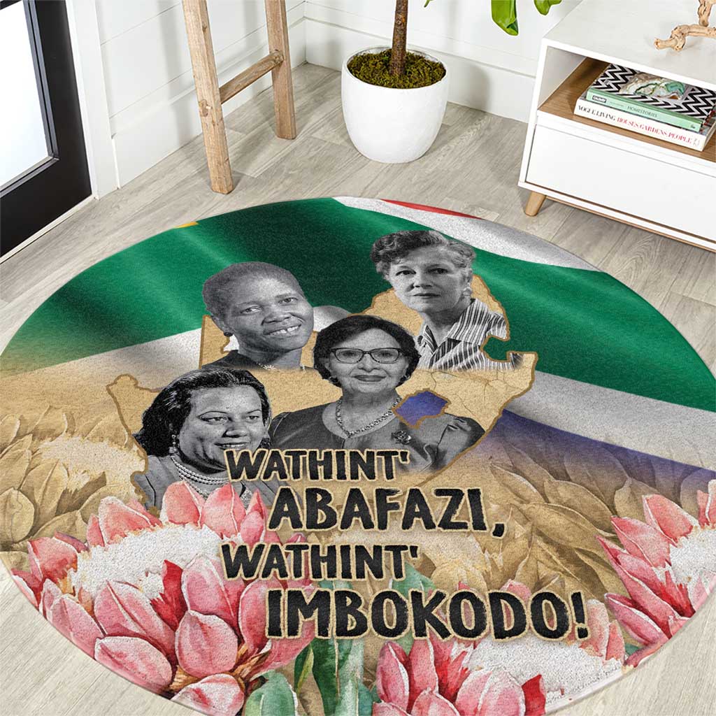 South African Women Mobilisation Round Carpet Wathint Abafazi Wathint Imbokodo - Wonder Print Shop