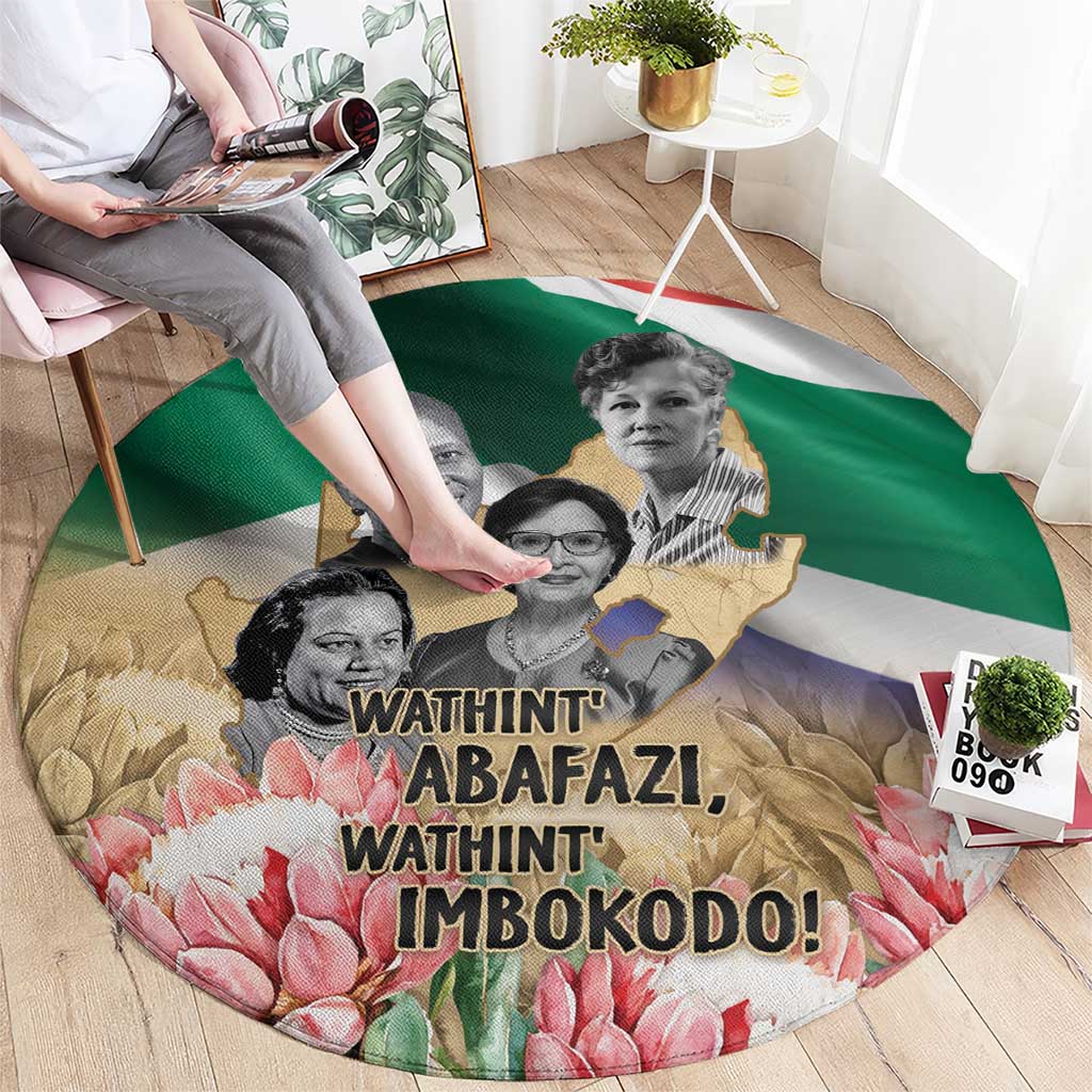 South African Women Mobilisation Round Carpet Wathint Abafazi Wathint Imbokodo - Wonder Print Shop