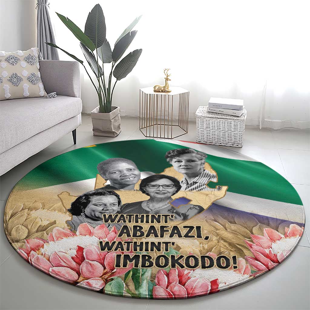 South African Women Mobilisation Round Carpet Wathint Abafazi Wathint Imbokodo - Wonder Print Shop