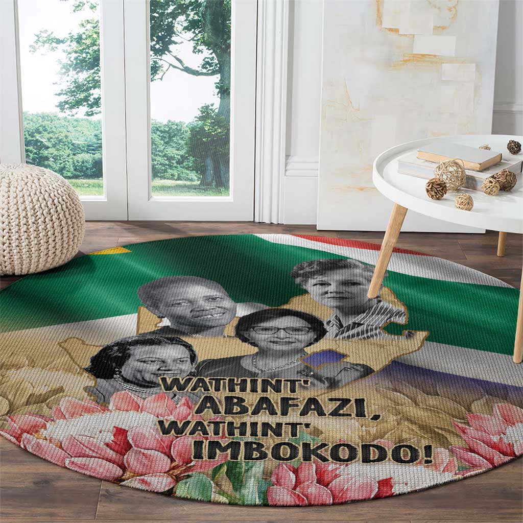 South African Women Mobilisation Round Carpet Wathint Abafazi Wathint Imbokodo - Wonder Print Shop