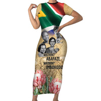 South African Women Mobilisation Short Sleeve Bodycon Dress Wathint Abafazi Wathint Imbokodo - Wonder Print Shop