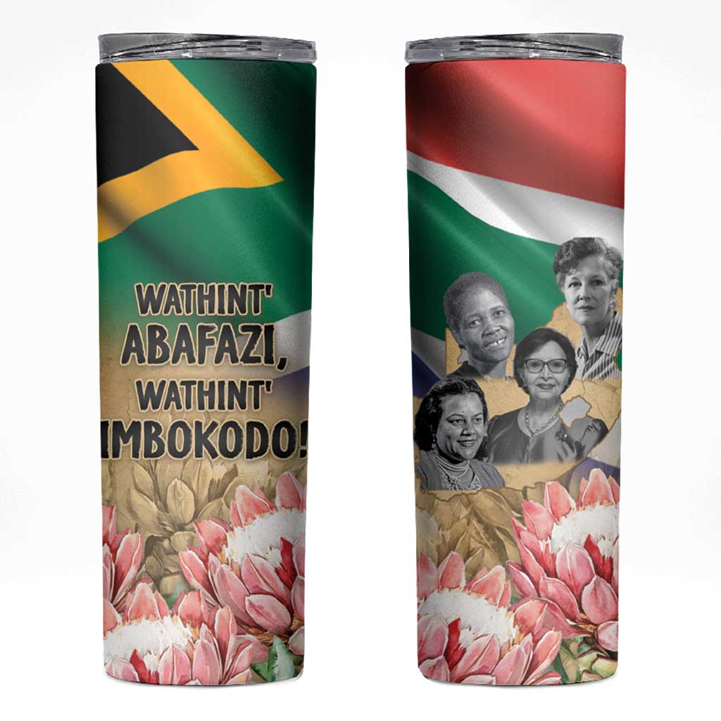 South African Women Mobilisation Skinny Tumbler Wathint Abafazi Wathint Imbokodo - Wonder Print Shop