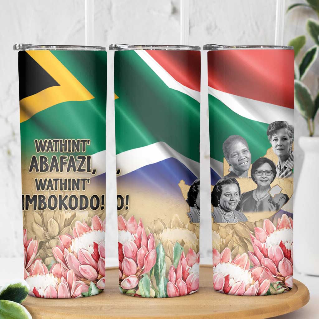 South African Women Mobilisation Skinny Tumbler Wathint Abafazi Wathint Imbokodo - Wonder Print Shop