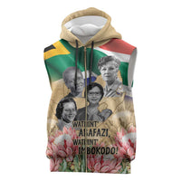 South African Women Mobilisation Sleeveless Zip Hoodie Wathint Abafazi Wathint Imbokodo - Wonder Print Shop
