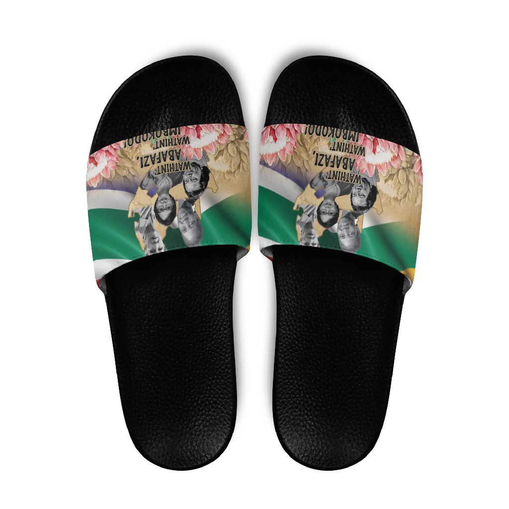 South African Women Mobilisation Slide Sandals Wathint Abafazi Wathint Imbokodo - Wonder Print Shop