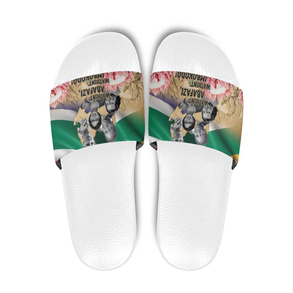 South African Women Mobilisation Slide Sandals Wathint Abafazi Wathint Imbokodo - Wonder Print Shop