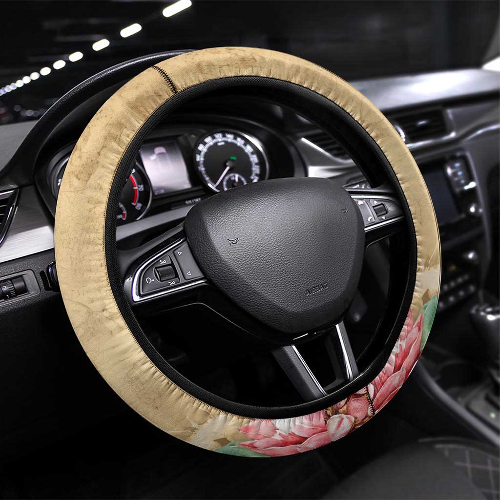 South African Women Mobilisation Steering Wheel Cover Wathint Abafazi Wathint Imbokodo - Wonder Print Shop