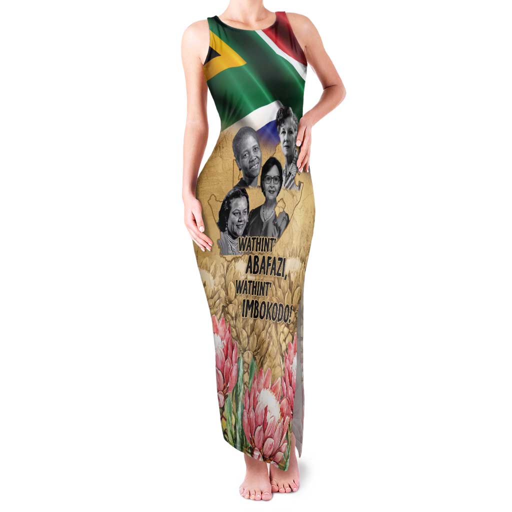 South African Women Mobilisation Tank Maxi Dress Wathint Abafazi Wathint Imbokodo - Wonder Print Shop