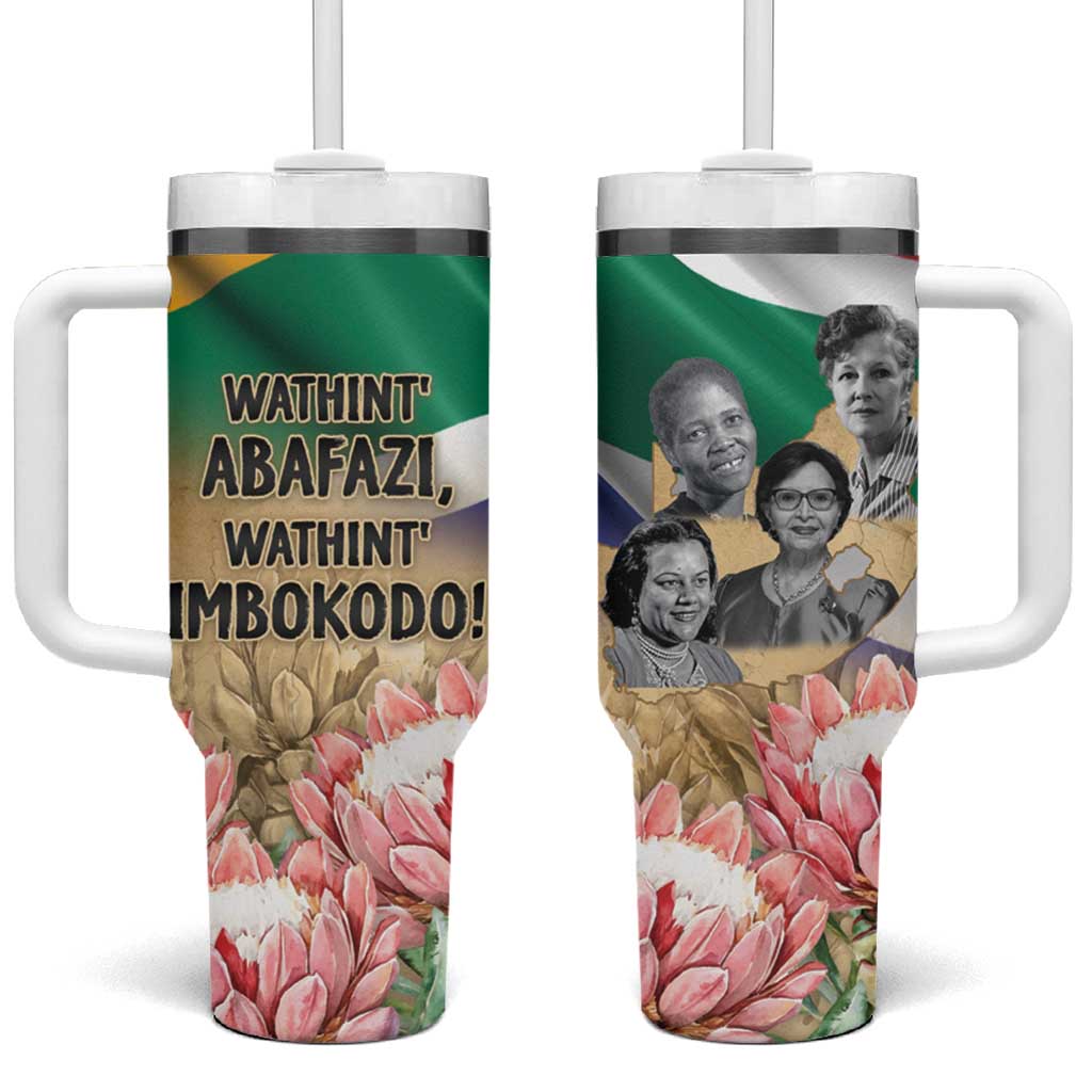 South African Women Mobilisation Tumbler With Handle Wathint Abafazi Wathint Imbokodo - Wonder Print Shop