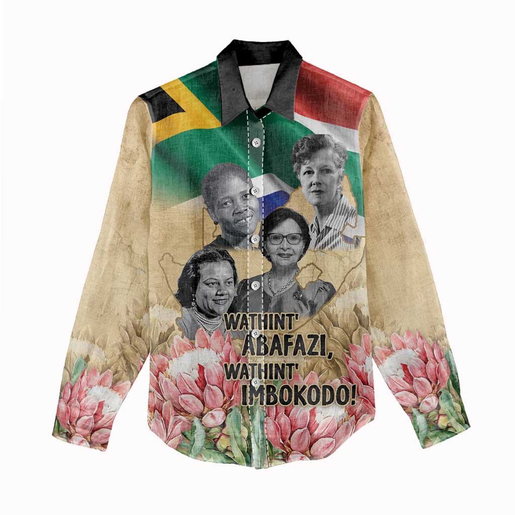 South African Women Mobilisation Women Casual Shirt Wathint Abafazi Wathint Imbokodo - Wonder Print Shop
