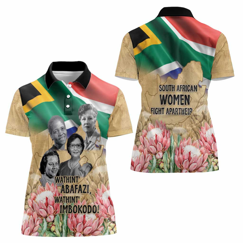 South African Women Mobilisation Women Polo Shirt Wathint Abafazi Wathint Imbokodo - Wonder Print Shop