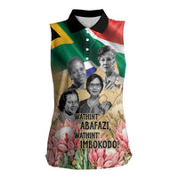 South African Women Mobilisation Women Sleeveless Polo Shirt Wathint Abafazi Wathint Imbokodo - Wonder Print Shop