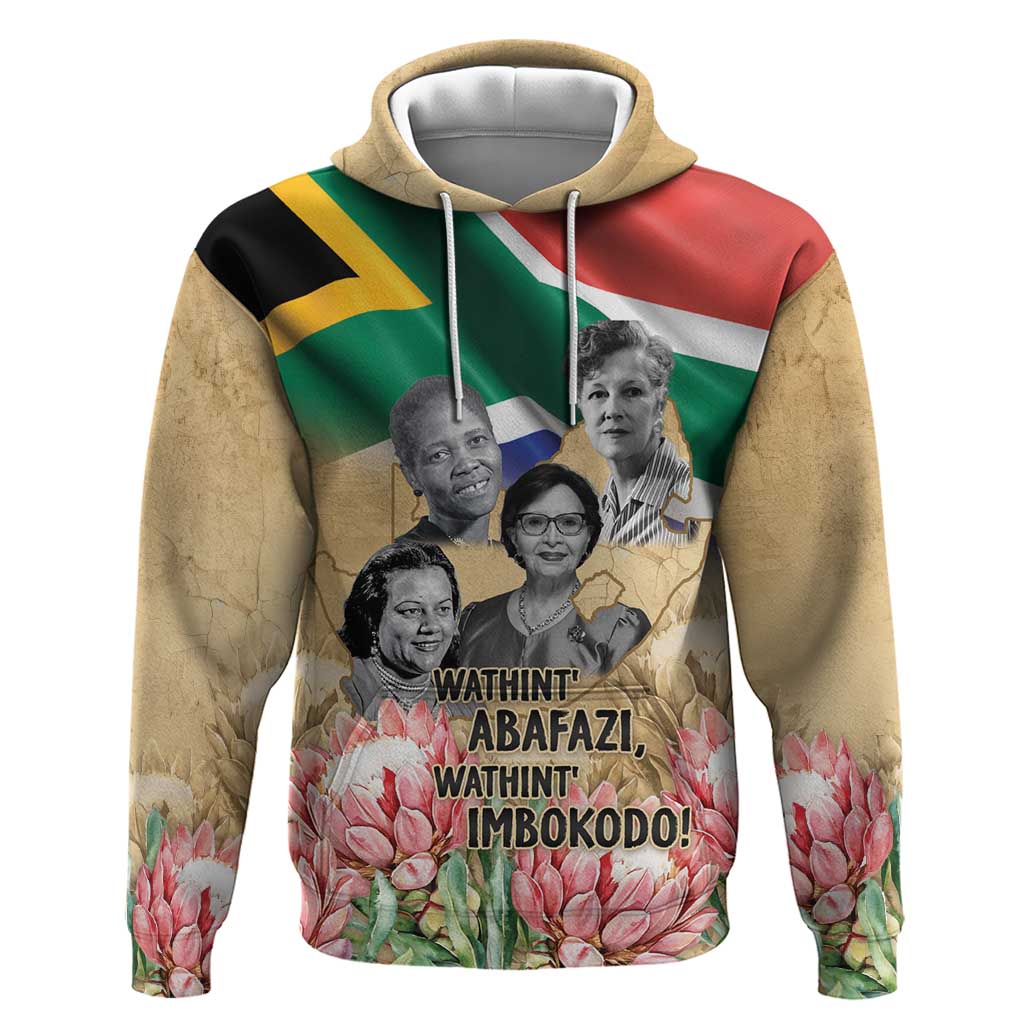 South African Women Mobilisation Zip Hoodie Wathint Abafazi Wathint Imbokodo - Wonder Print Shop
