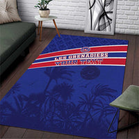 Custom Haiti Football Area Rug Les Grenadiers - Royal Palm - Wonder Print Shop