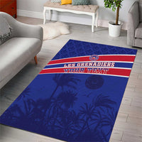 Custom Haiti Football Area Rug Les Grenadiers - Royal Palm - Wonder Print Shop