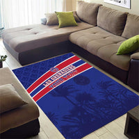 Custom Haiti Football Area Rug Les Grenadiers - Royal Palm - Wonder Print Shop